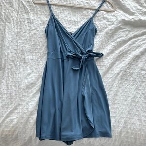 Elegant Blue Wrap Romper